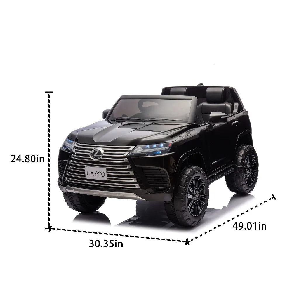 Lizenziertes LEXUS LX600 24V Zweisitzer XXL-Kinderfahrauto mit Elternkontrolle, Sitzbreite 20 Zoll, 2WD, Vierradfederung