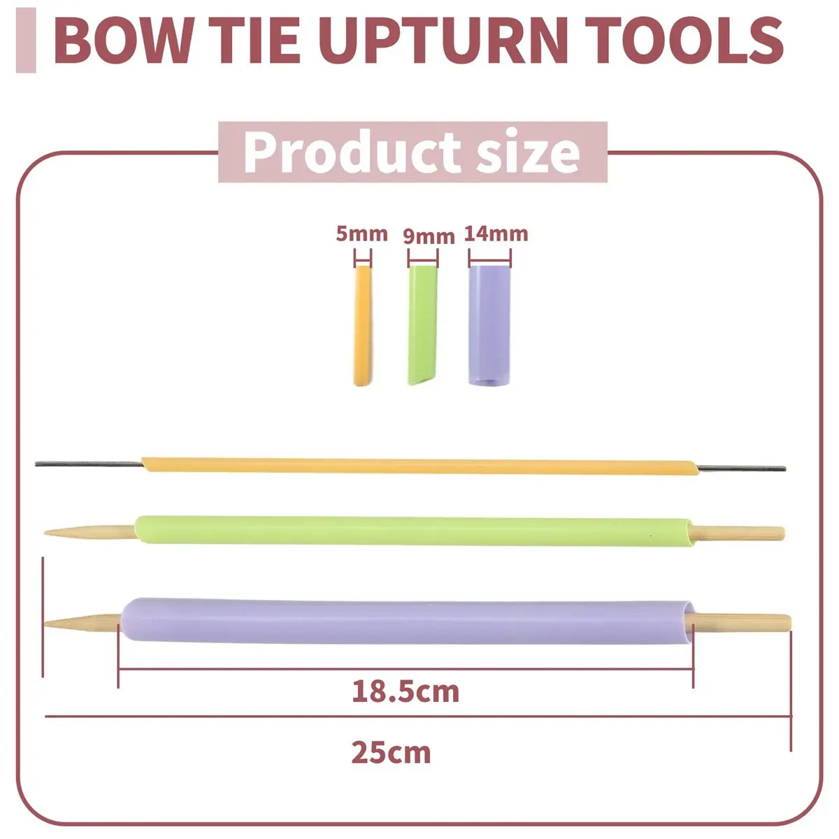 DT38 3 PCs/Set Fabric Tube Turner for Sewing DIY Waistband Cloth Doll Making Bags Bow Tie Upturn Tools Sewing Tools