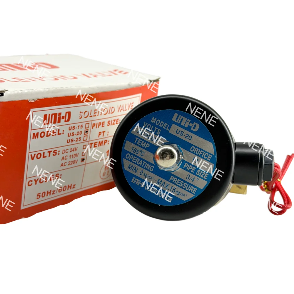 

Пневматический электромагнитный клапан US-20 UNID с латунным поршнем 3/4 дюйма -5 ° С ~ 185 ° Водяной клапан