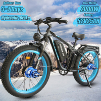 FINDER26 E-Bike 2000W Dual Motor 52V25AH Battery Hydraulic Brake Snow Electric Bicycle 26*4.0 Fat Tire All Terrain Electric Bike