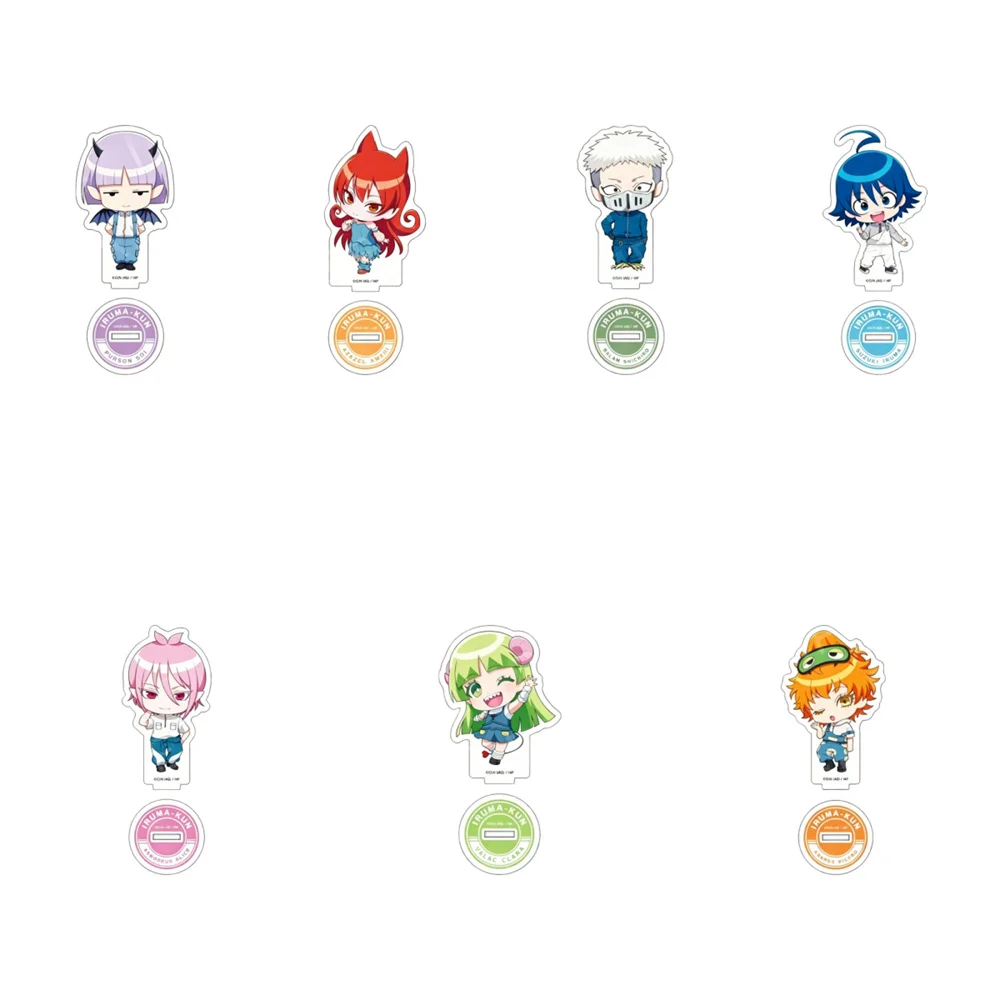

10cm Anime cute demon school Keychain Acrylic Stand Cosplay Characters Ornament Accessories Christmas Collection Gift