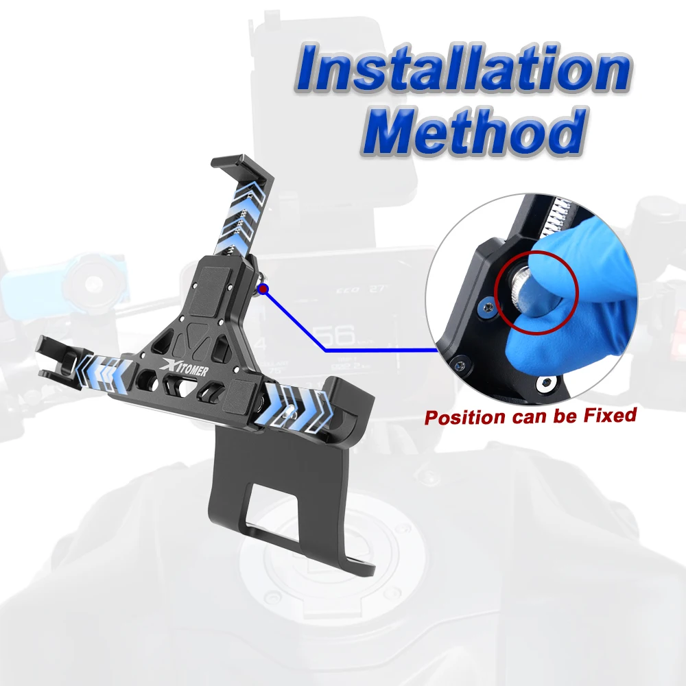 Phone Holder Bracket Motorcycle GPS Mount GPS Bracket Navigation Bracket Adapter For MT-07 MT-07 ABS MT07 2023-2024 For Yamaha