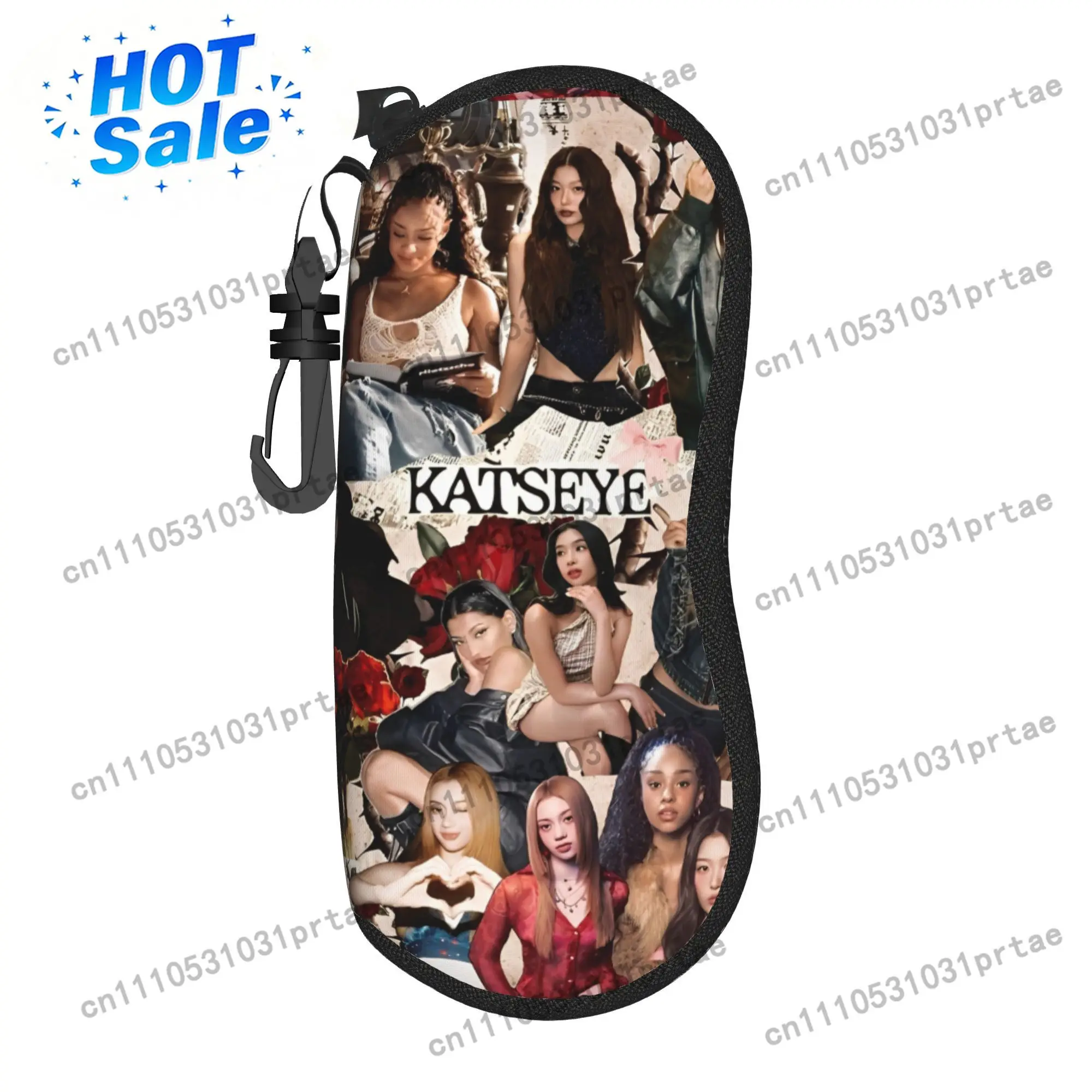 Cute Katseye Glasses Case Portable Box  Reading Box Cartoon Glasses Box
