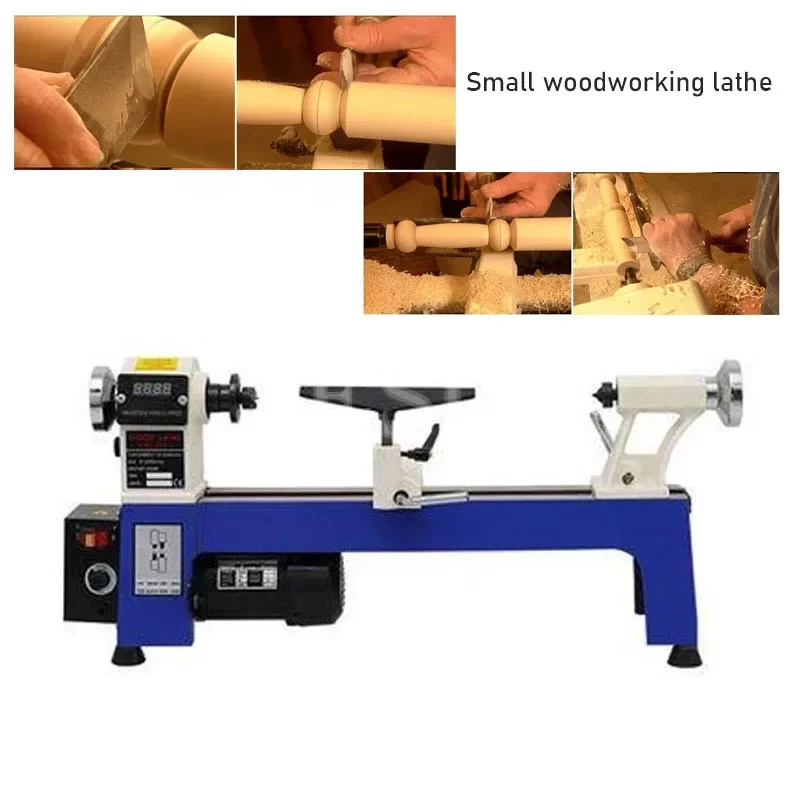 Mini Woodworking Lathe Small Pen-making Multi-Function Automatic Household High Precision Wood Turning Processing Tool 8 Inch