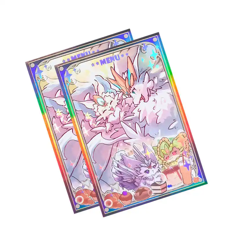 Fai da te Self Made 63 x90mm 50 pz/set Yu-Gi-Oh! Pure Love Fairy Card Sleeves YGO Color Flash Card Protective Cove Anime Card Gift