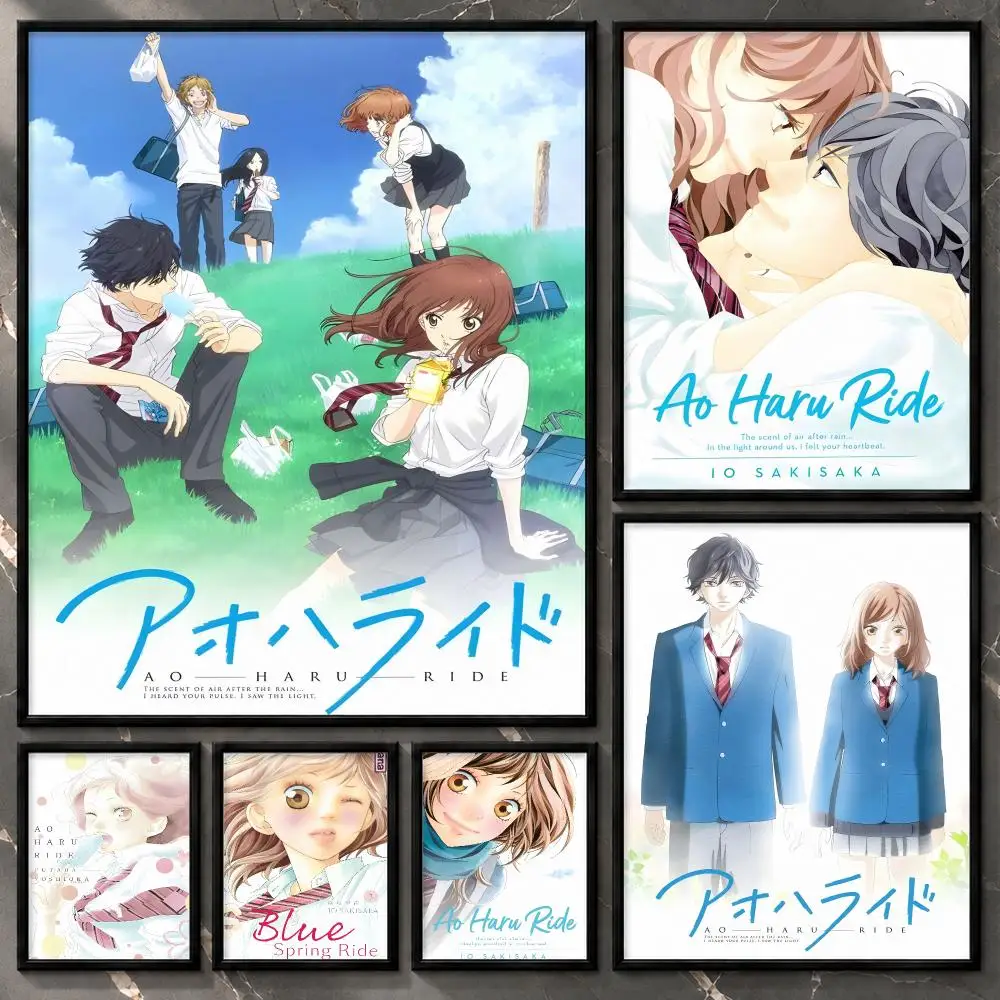 Blue Spring Ride Romance Anime School Youth Drama Shoujo Classic Poster Aesthetic Unframed Wall Prints for Bedroom & Living Room