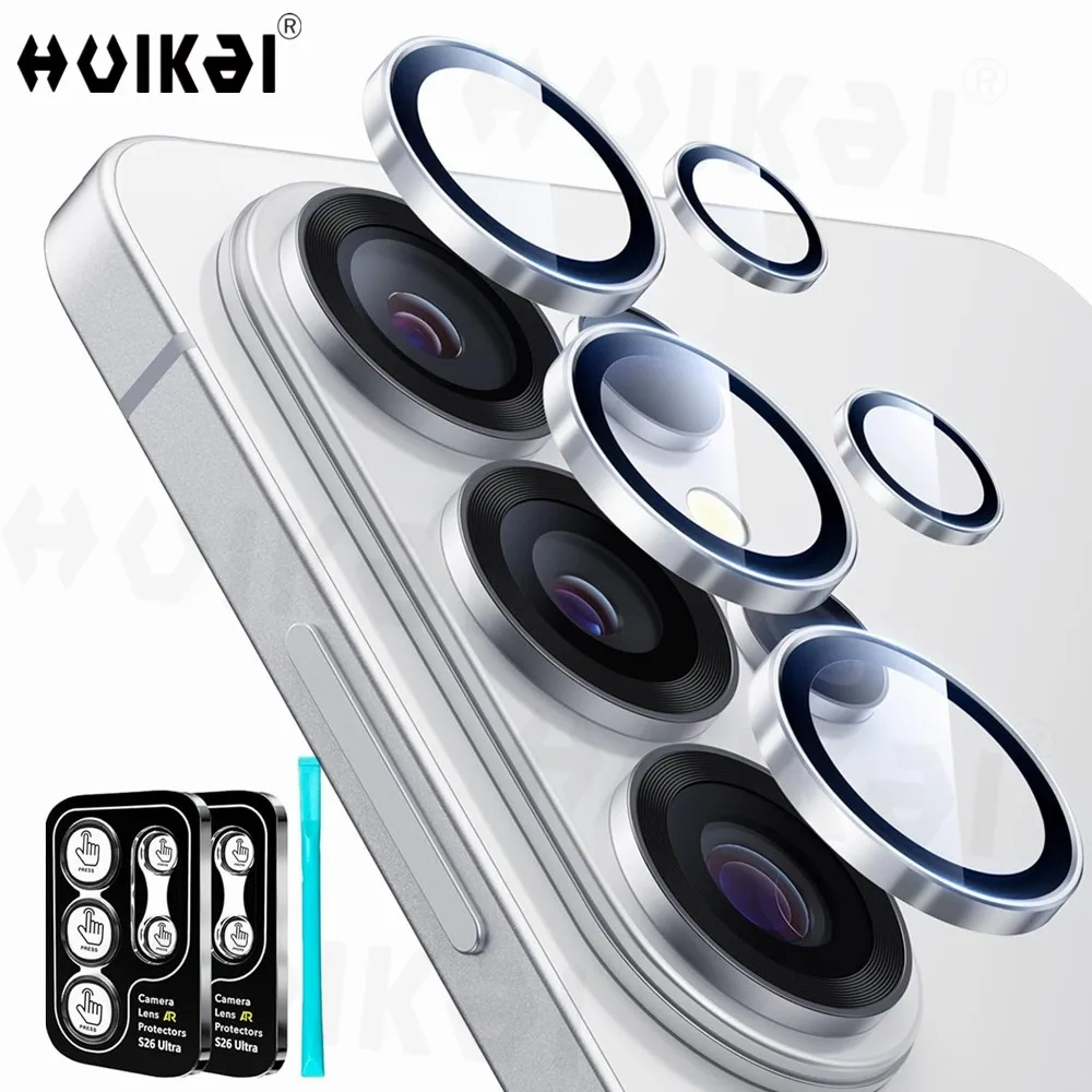 

2 Sets Camera Lens Protector For Samsung Galaxy S26 Ultra S26 S25 S24 Tempered Glass Camera Cover Screen Protector Metal Scratch