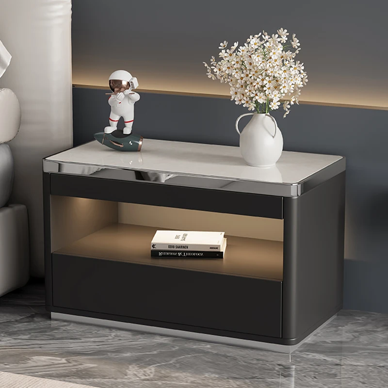 طاولة بجانب السرير إيطالية عصرية فاخرة، تخزين حديث، طاولات بجانب السرير بسيطة، جودة حساسية، أثاث غرفة نوم Mesitas De Noche #1