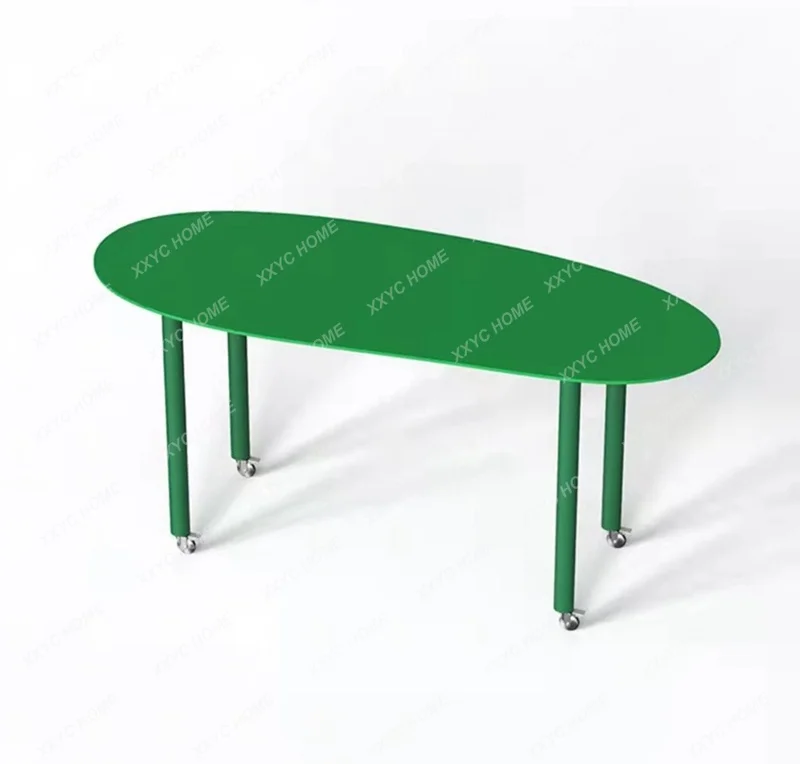Minimalist Desk Desk Oval  Minimalist Green Writing Desk Dining Table Modern