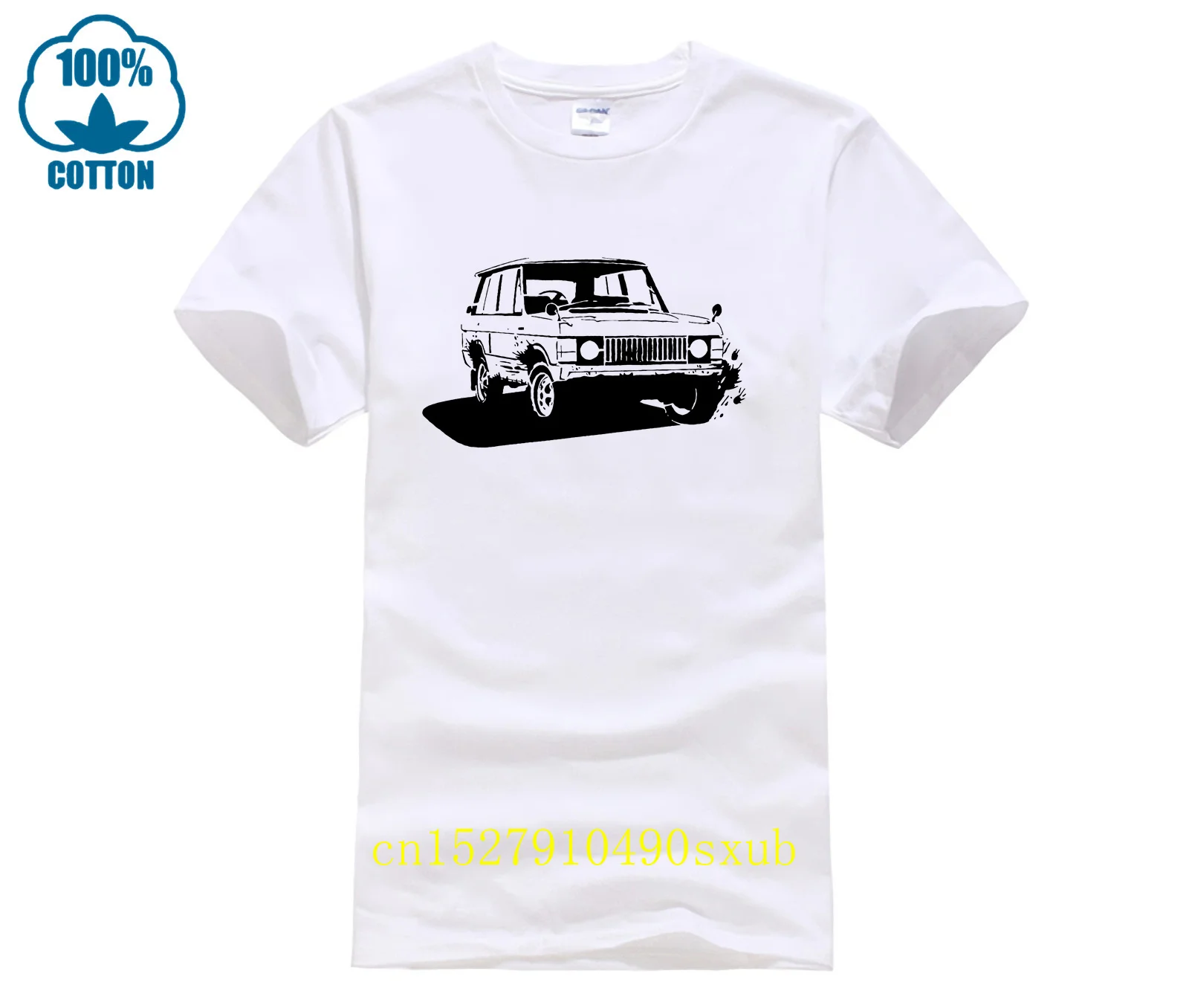 2023 New T Shirts Range Rover Stencil Men\'s T Shirt Classic Car Retro Off Road 4 X 4 Sporter SUV 100% Cotton Brand New T Shirts