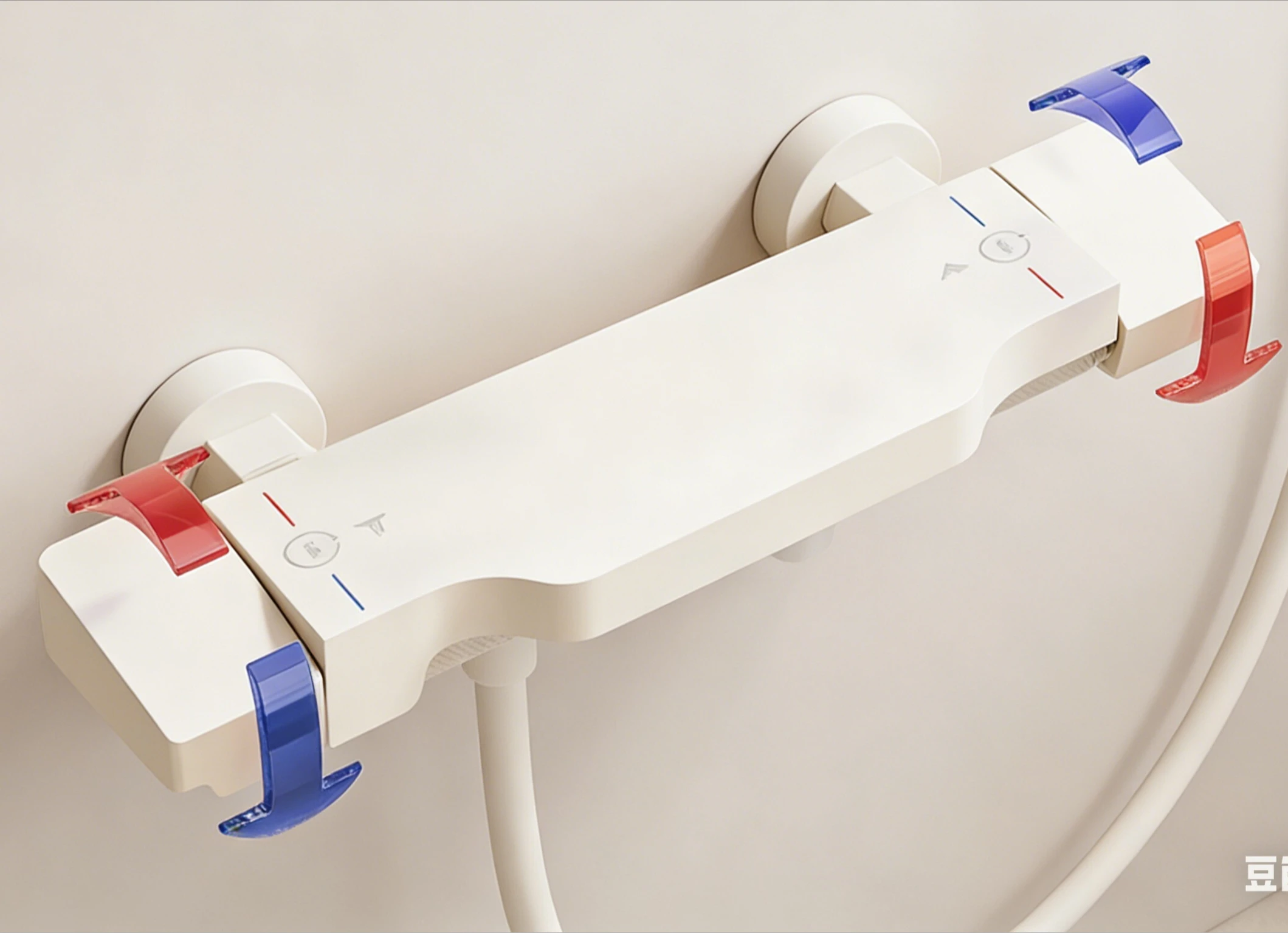 

Cream-style faucet specially for bathtubs, waterfall wall-mounted high-flow all-copper mixing valve, hot and cold faucet