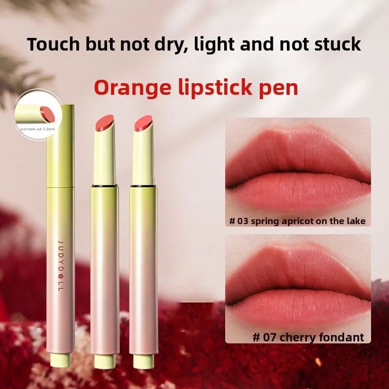 Judydoll Lápiz labial sólido de terciopelo mate - Brillo de labios en mousse a prueba de transferencia - Juego de manchas de labios desnudas de larga duración