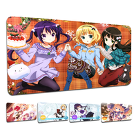 Anime Is The Order A Rabbit Non-slip Lockedge Thickened Mouse Pad Oversized Gaming Keyboard Notebook Table Mat