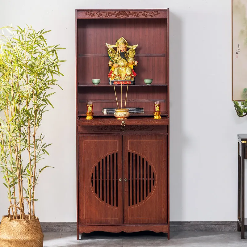 CX new Chinese vertical cabinet God of Wealth placed cabinet offering table Buddhist platform home modern style