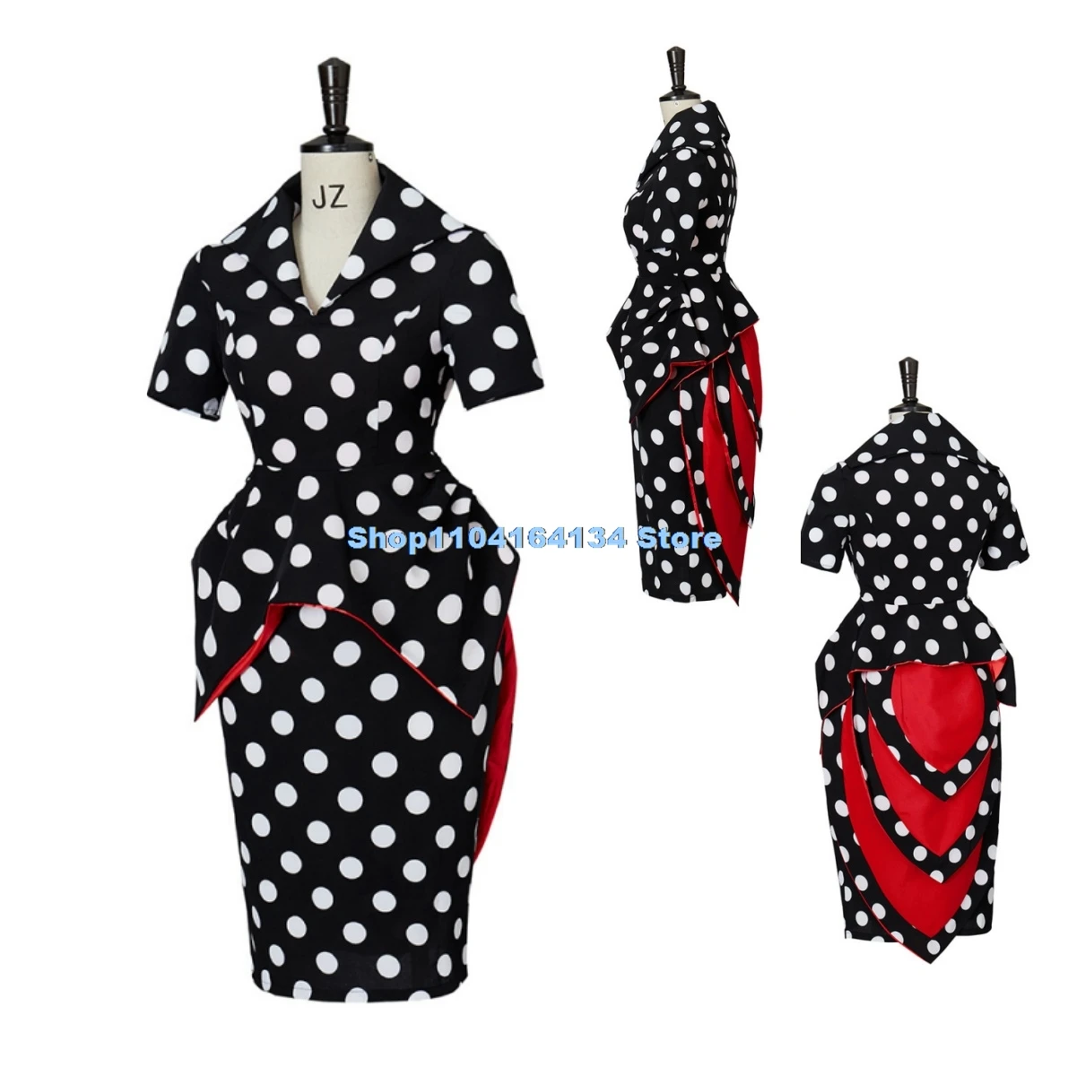 Coraline Cosplay Dress Ghost Mother Cosplay Costume Polka Dot Dress The Other Mother Cosplay Halloween Scary Mother Cosplay