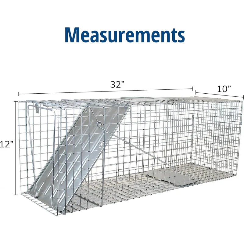 1079SR Large 1-Door Humane Catch and Release Live Animal Trap for Raccoons, Cats, Bobcats,Dogs,Armadillos,Similar-Sized Animals