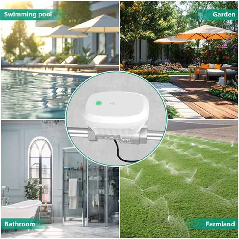 

【Горячая распродажа!】Tuya Smart Wi-Fi водяной клапан счетчик воды контроллер расхода воды контроллер дисплея температуры воды вилка США