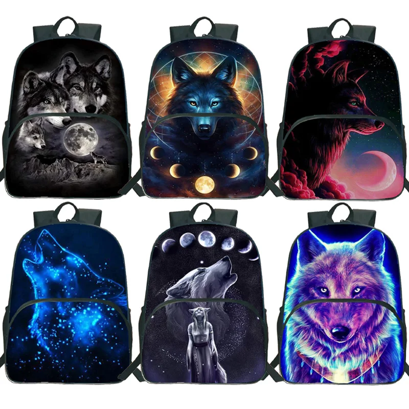 

3D Animal Lion Wolf Backpack Boys Schoolbag Girls Bookbags Kids School Rucksack Casual Travel Mochila Children's backpack gifts