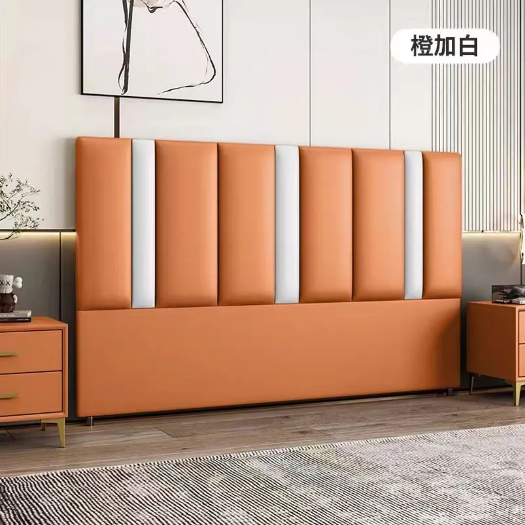 Nordic, light luxury, solid wood, frame, simple headboard