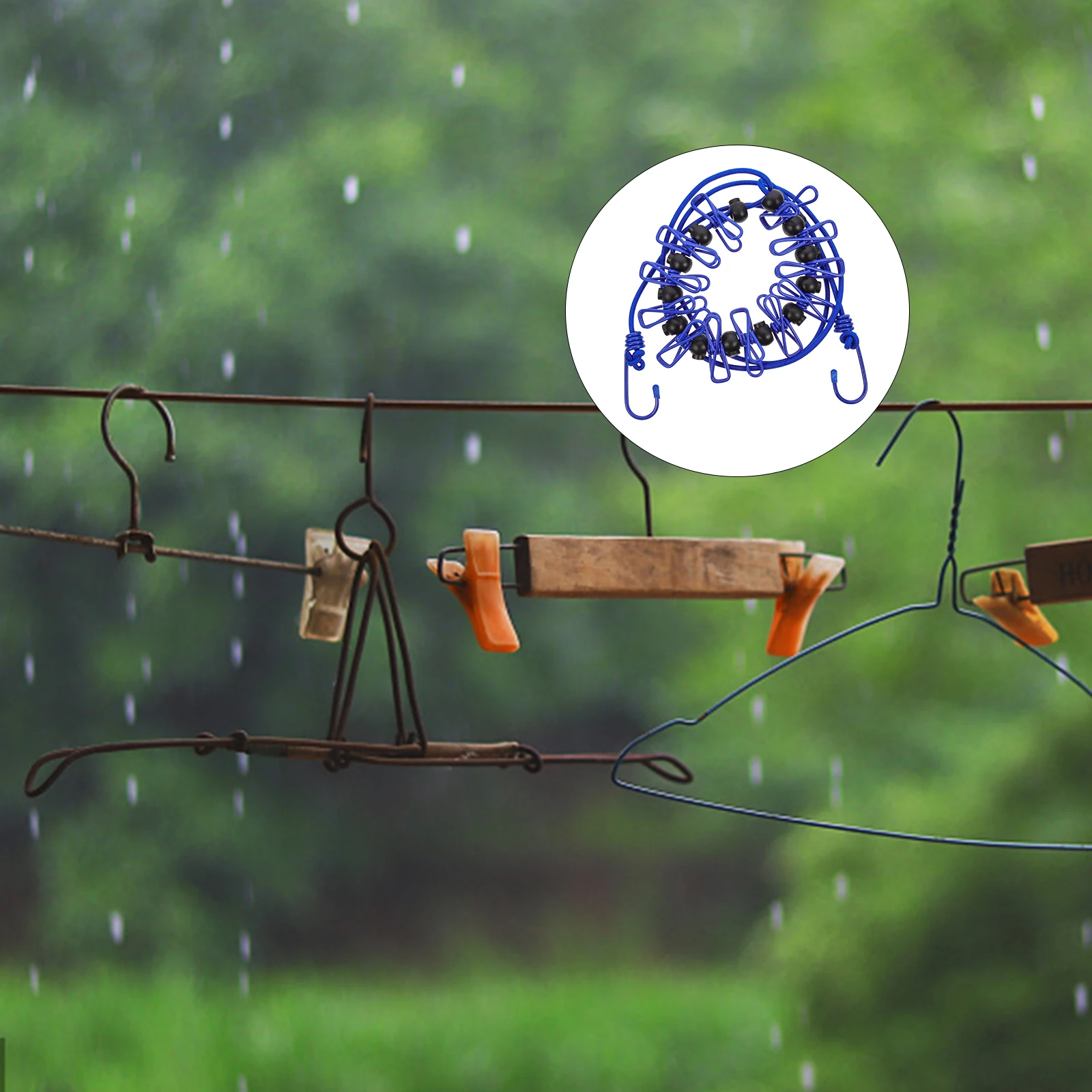 

2Pcs Portable Clothesline Drying Ropes Foldable Hangers PVC NonSlip Lightweight Outdoor Travel Camping Picnic SpaceSaving