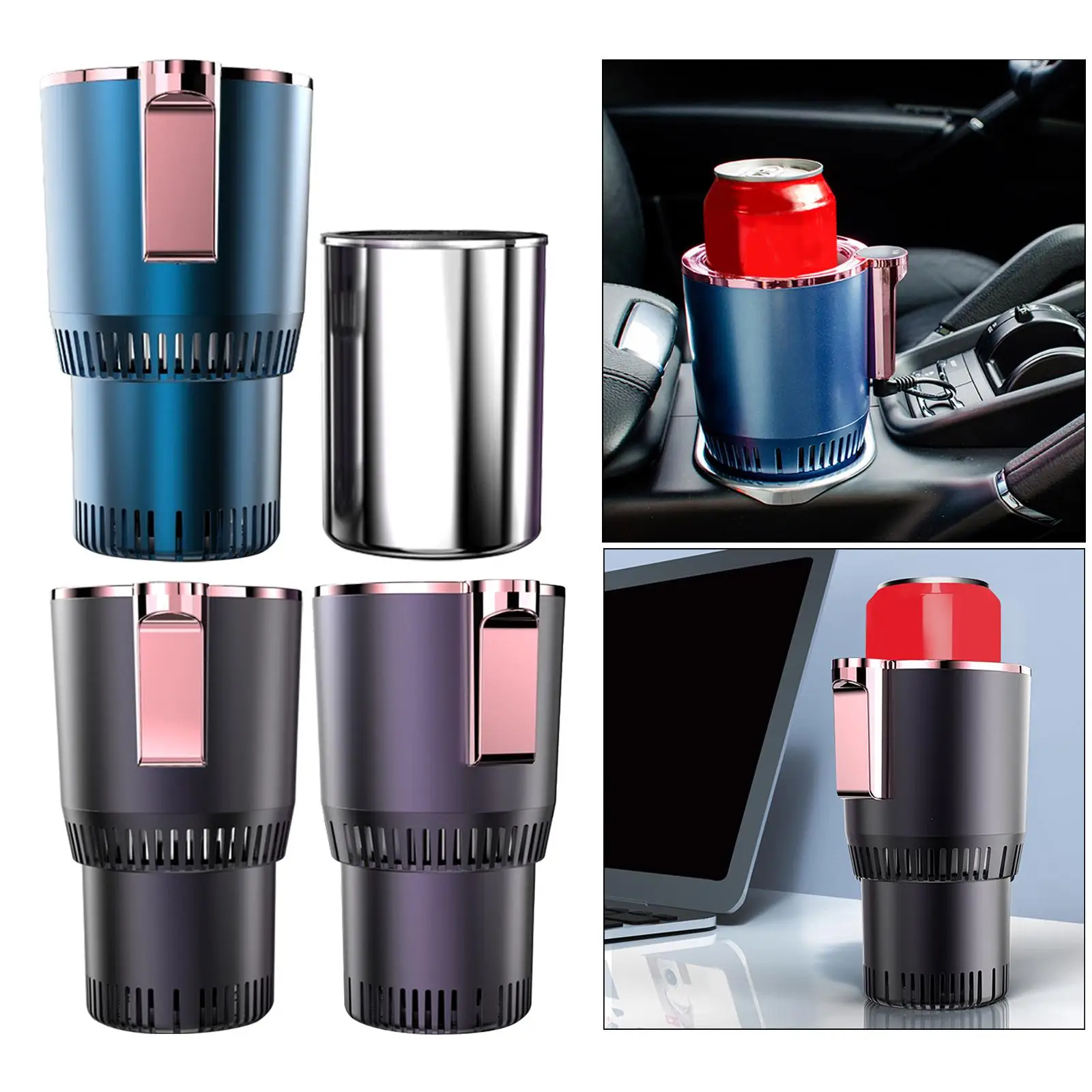 Warmer and Cooler Smart Car Cup Can Drinks Holder Screen Display Heating Cooling Car Cup Electric Coffee Milk Warmer Holder