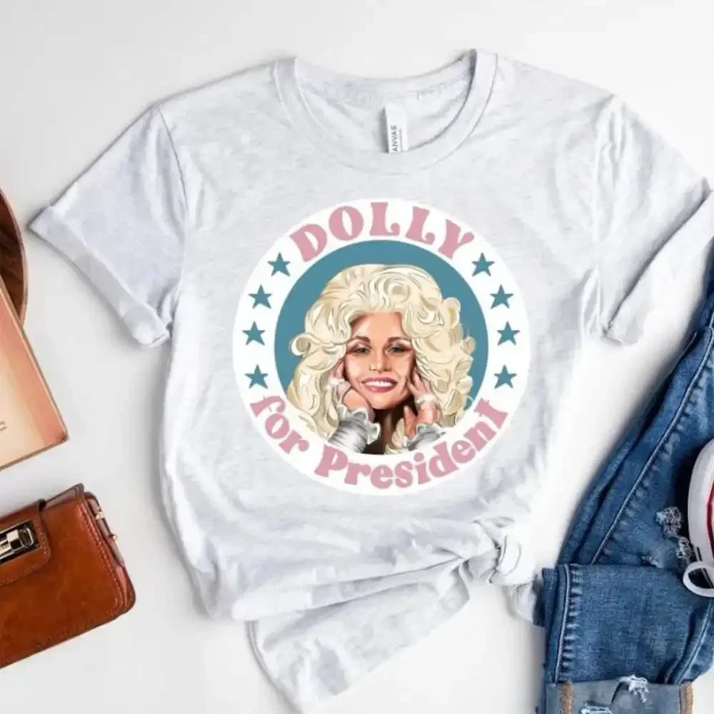 

Dolly For President T Shirt Cute Parton Funny Inspired Fan Country Music