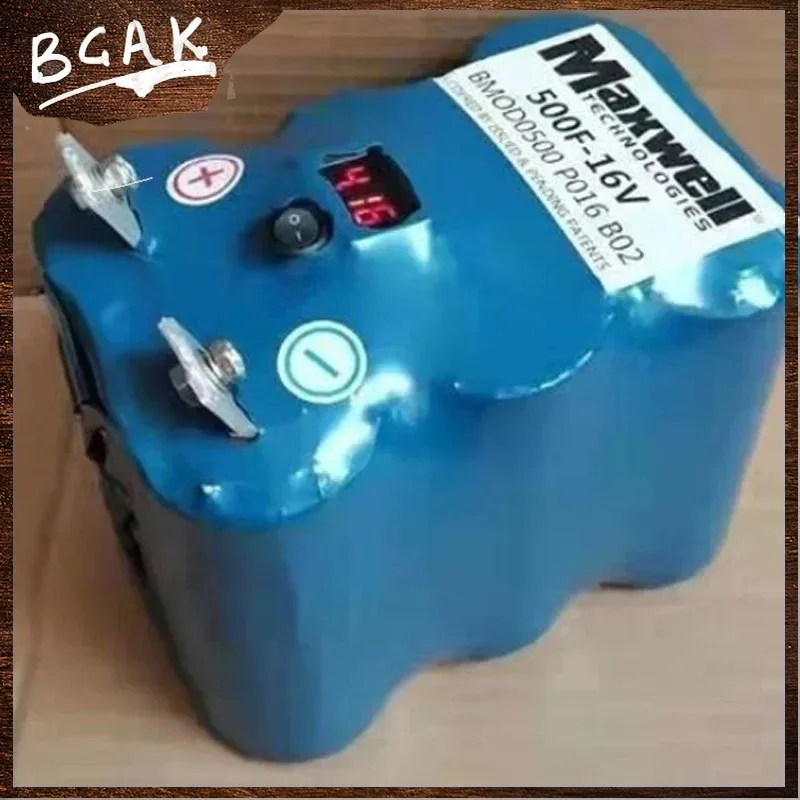 Universal Maxwell 16V 500F BCAK Super Farad Capacitor for 2.7V Car Rectifier with Balance Board Voltage Display Audio
