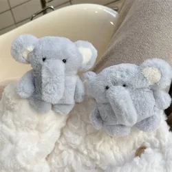 Cute Plush Baby Elephant Earphone Case for AirPods 1 2 3 Pro AirPods Pro2 Wireless Bluetooth Charging Box Cartoon Cover