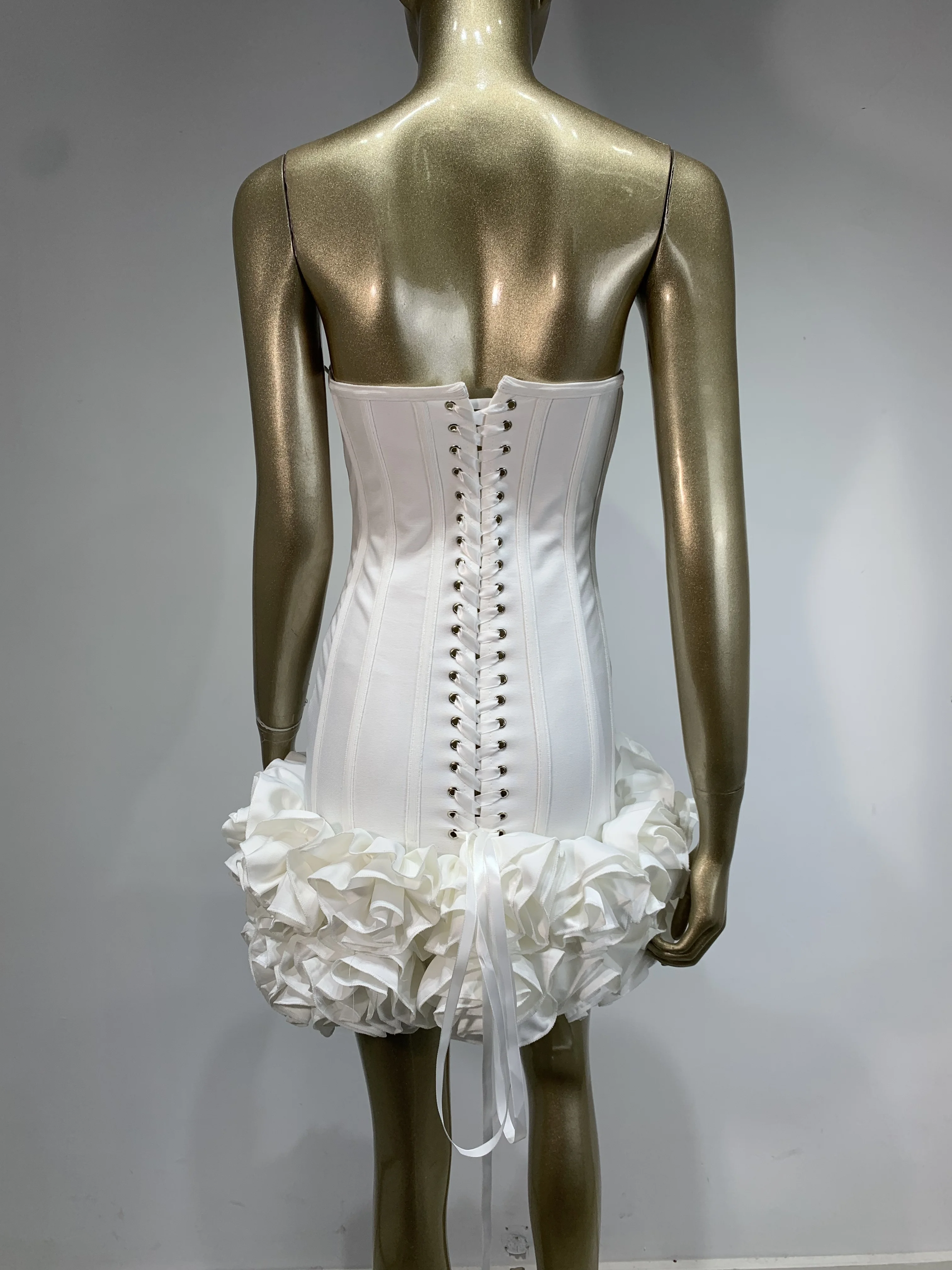 Sexy Backless Crystal Bandage Prom Dress for Party