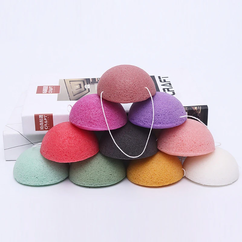 

4pcs Round Konjac Exfoliator Cleanse Sponge Woman Facial Skin Care Cleaning Tools Face Cosmetic Puff Maquiagem Makeup Tools