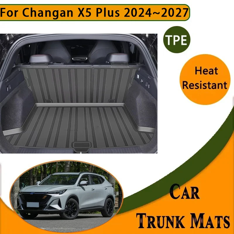 

Car Rear Trunk Mats For Changan X5 Plus Volga K30 2024 2025 2026 2027 5seat Waterproof Storage Pads Cargo Liner Auto Accessories