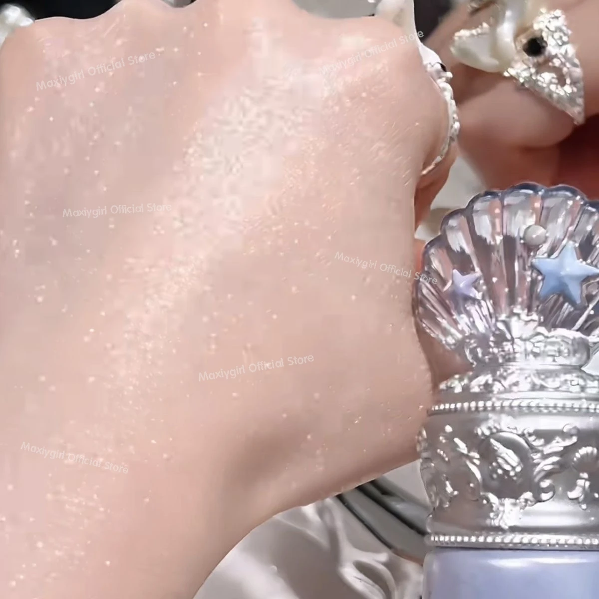 Flower Knows Shell Pearl Series Foundation Liquid Facial Brightening Primer Leichtes und langanhaltendes Make-up