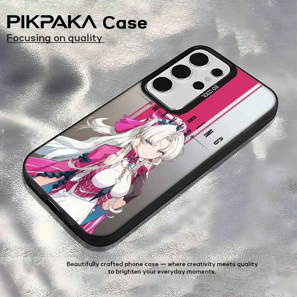 Wuthering Waves Camellya Phone Case For Samsung Galaxy S25 Edge S24 S23 S22 S21 S20 Ultra Funda Silicone Silver cover