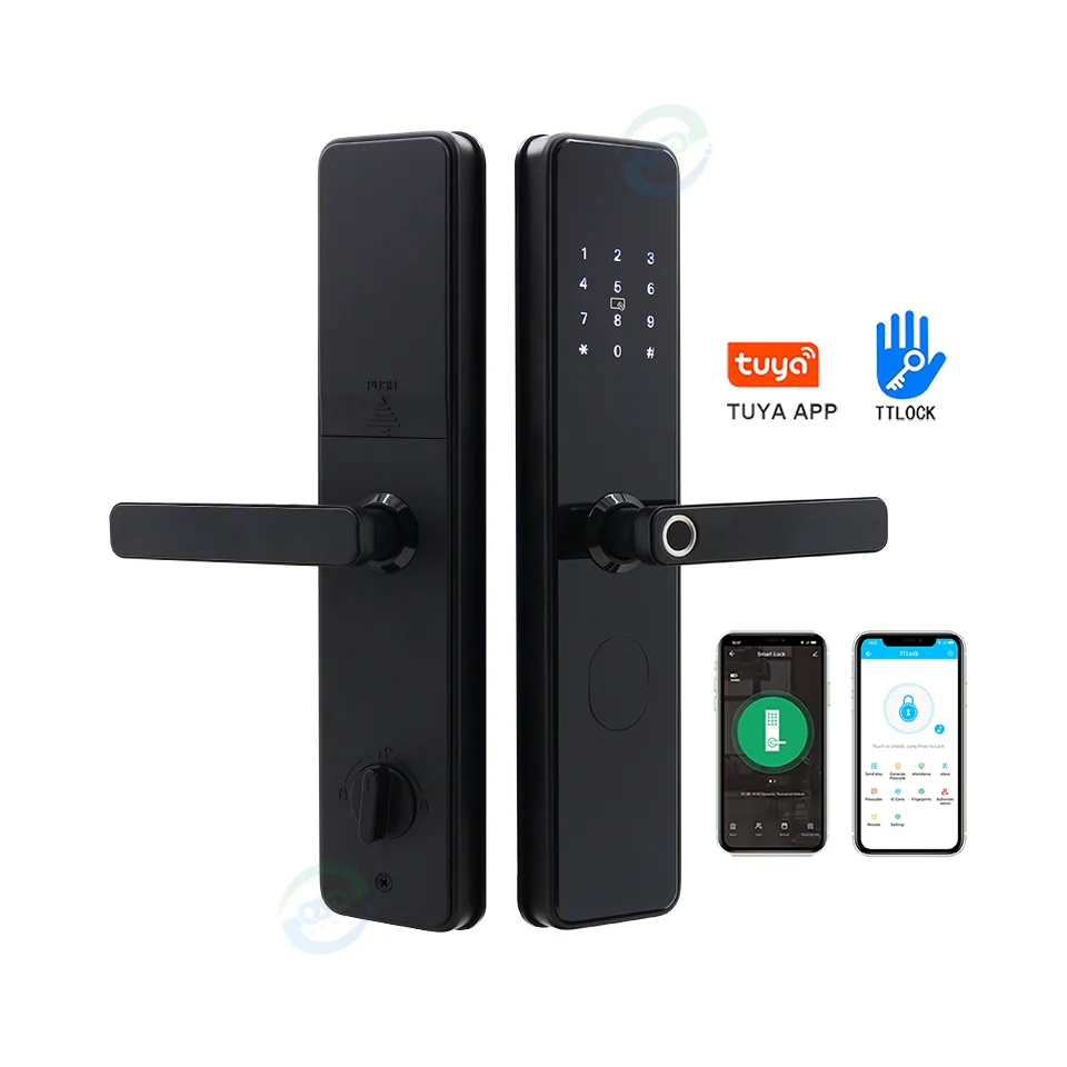 

July003 TTLock App Fingerprint Scanner Alexa Home Security Smart WiFi Digital Lock Front Door Intelligent Tuya Smart Lock
