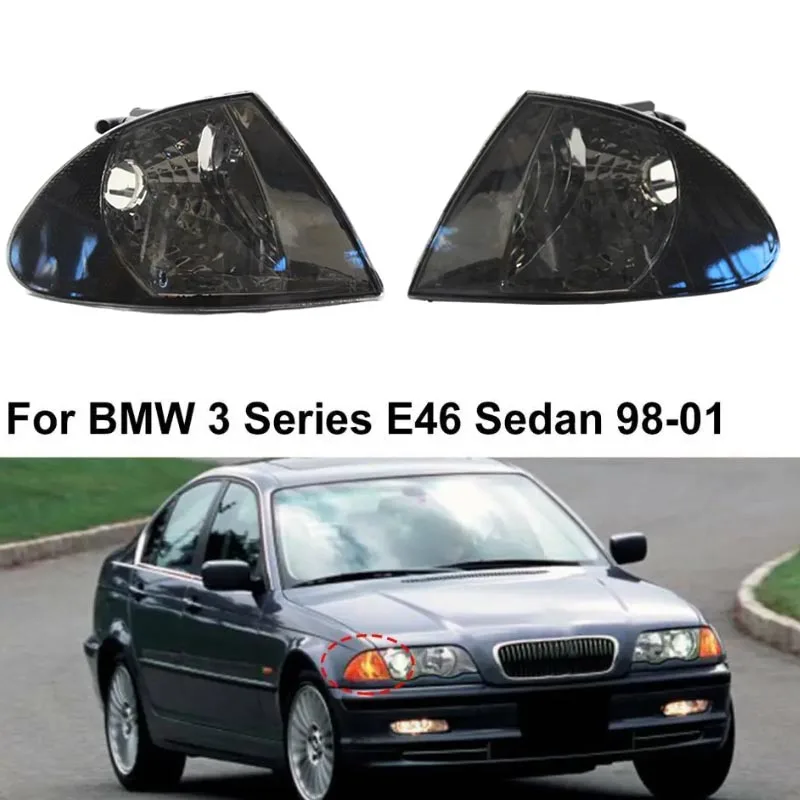 

For BMW 3 Series E46 Sedan Wagon 4D 1998 1999 2000 2001 63136902765 Car Headlights Housing Turn Signal Indicator Corner Light