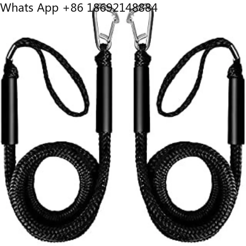 Wharf Boat Rope Stainless Steel Clip Fittings Boat, Built-in Buffer Kayak Mooring Cable