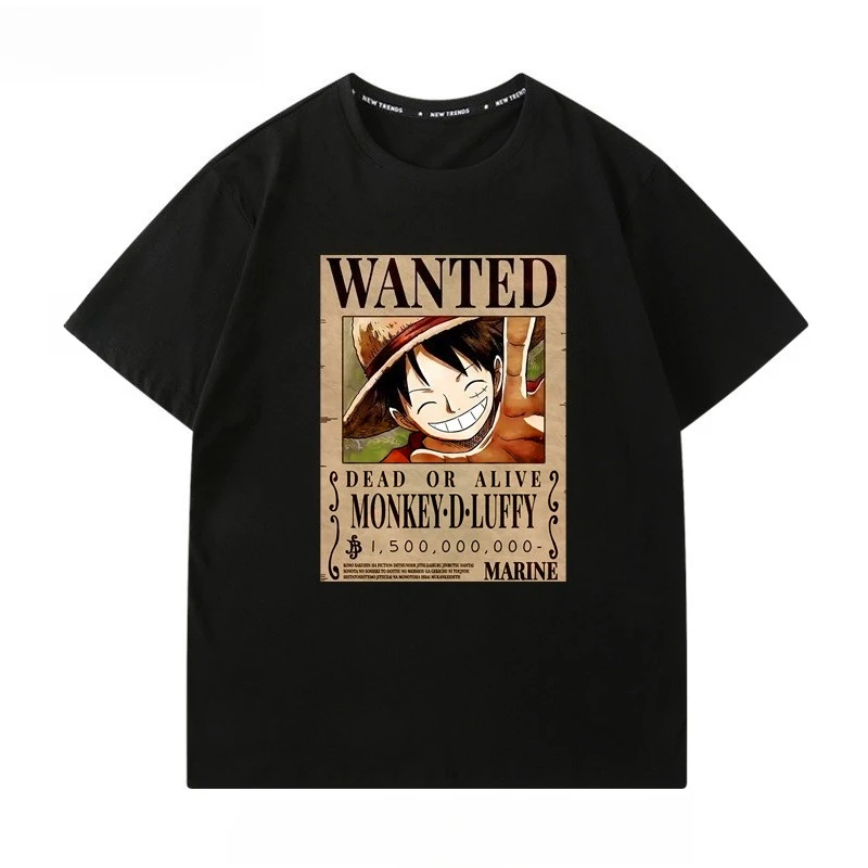 

Straw Hat Luffy Chopper ONE PIECE Two-dimensional Design Short-sleeved Top Pure Cotton Short-sleeved Men's and Women's T-shirt