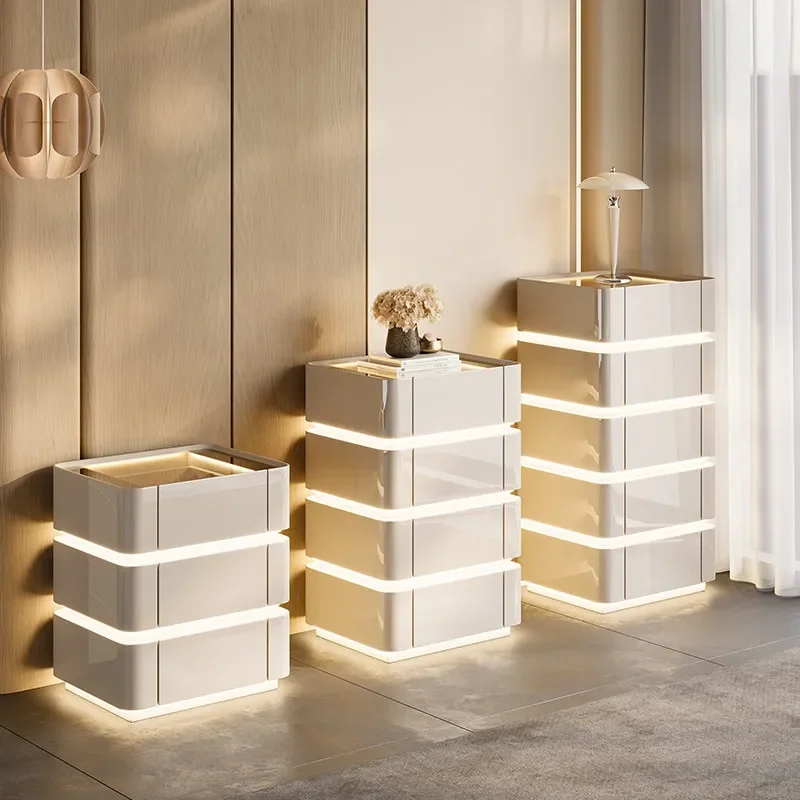 Solid wood storage cabinet Piano paint locker Bedroom bedside jewelry cabinet