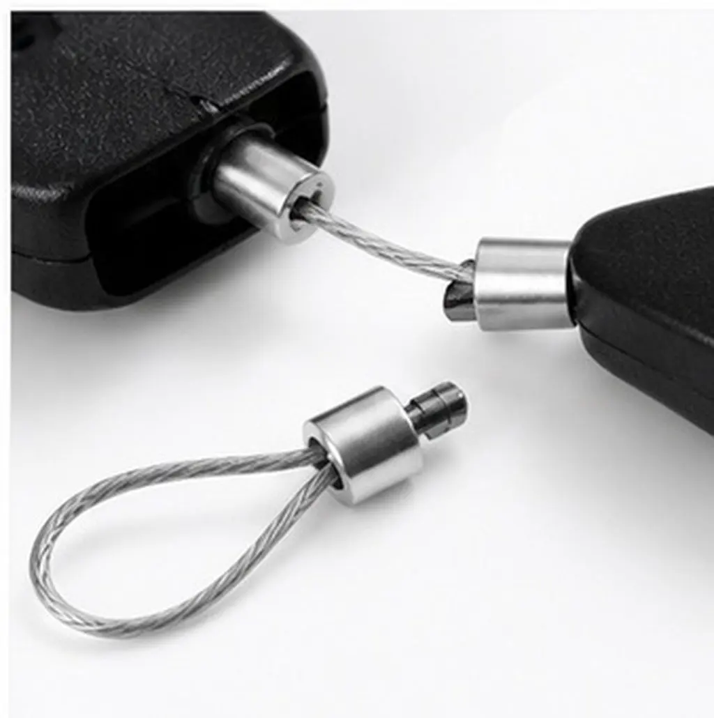 2Pcs Telescopic Anti Theft Cable Cases Retractable Cable Reels For Shop Manager Automatic Wire Lock Electronic