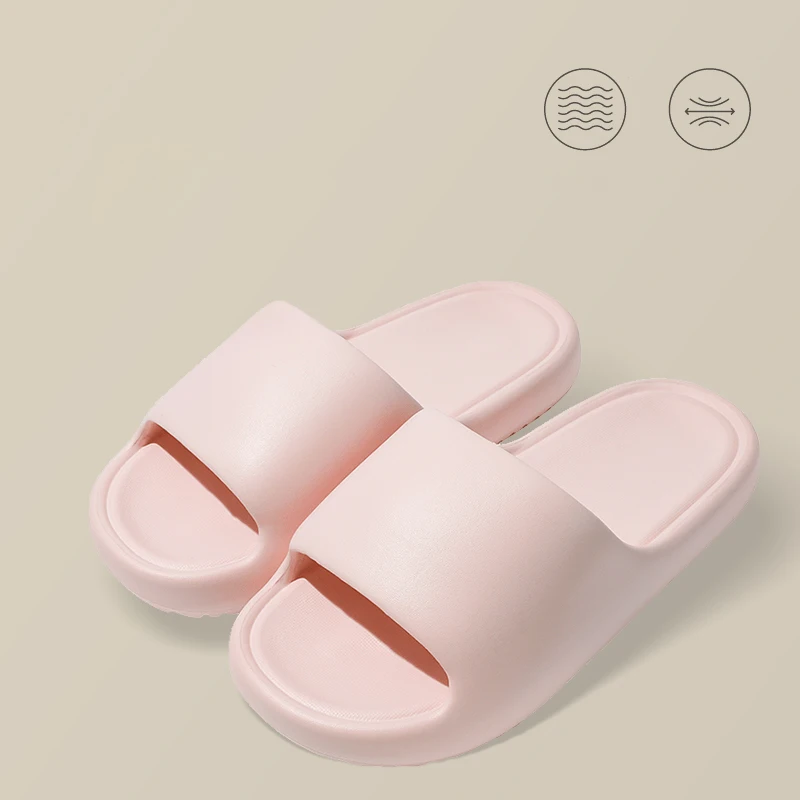 Fashion Solid Color Summer Unisex Home Shoes Cosy Couple Slides Lithe Soft Sandals For Men And Women Slippers Indoor Flip Flops