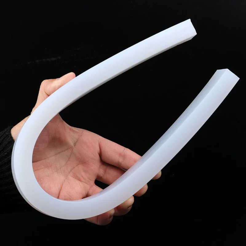 1Meter Solid Silicone Rubber Strip Square White Anti Oil High Temperature Seal Gasket Rubber Weatherstrip Bar Width 4mm~30mm