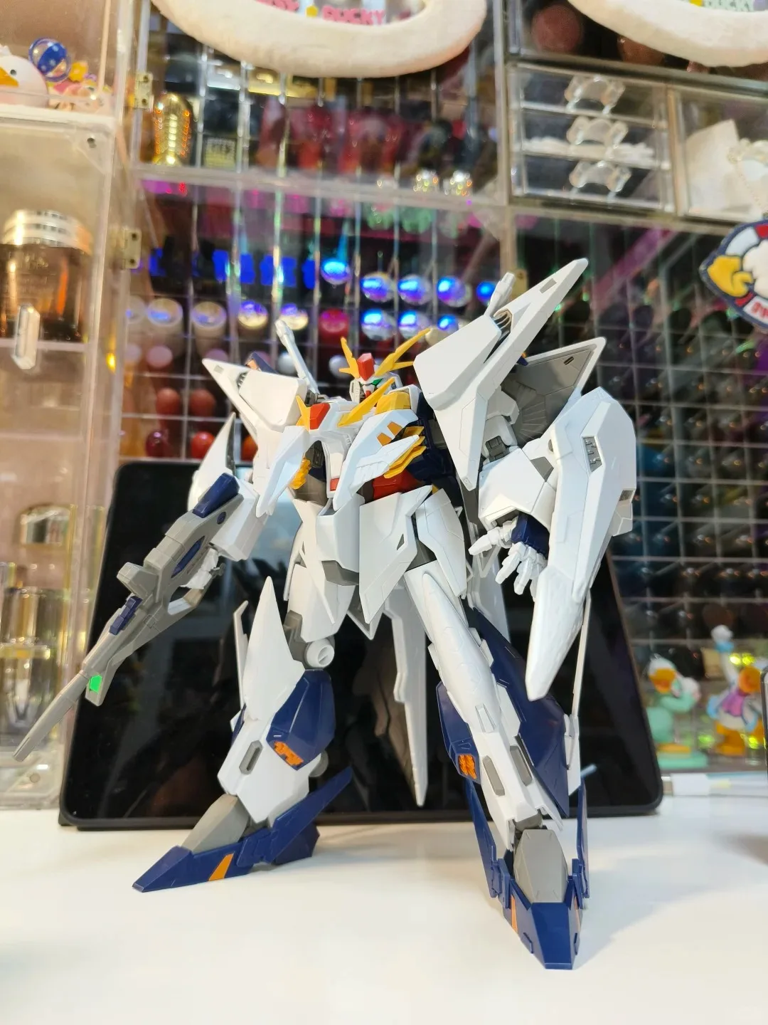 새로운 JUJIANG HG 1/144 RX-105 XI 조립 모델 키트 컬렉션 액션 피규어 플라스틱 모델 키트 로봇 장난감 취미 어린이 선물