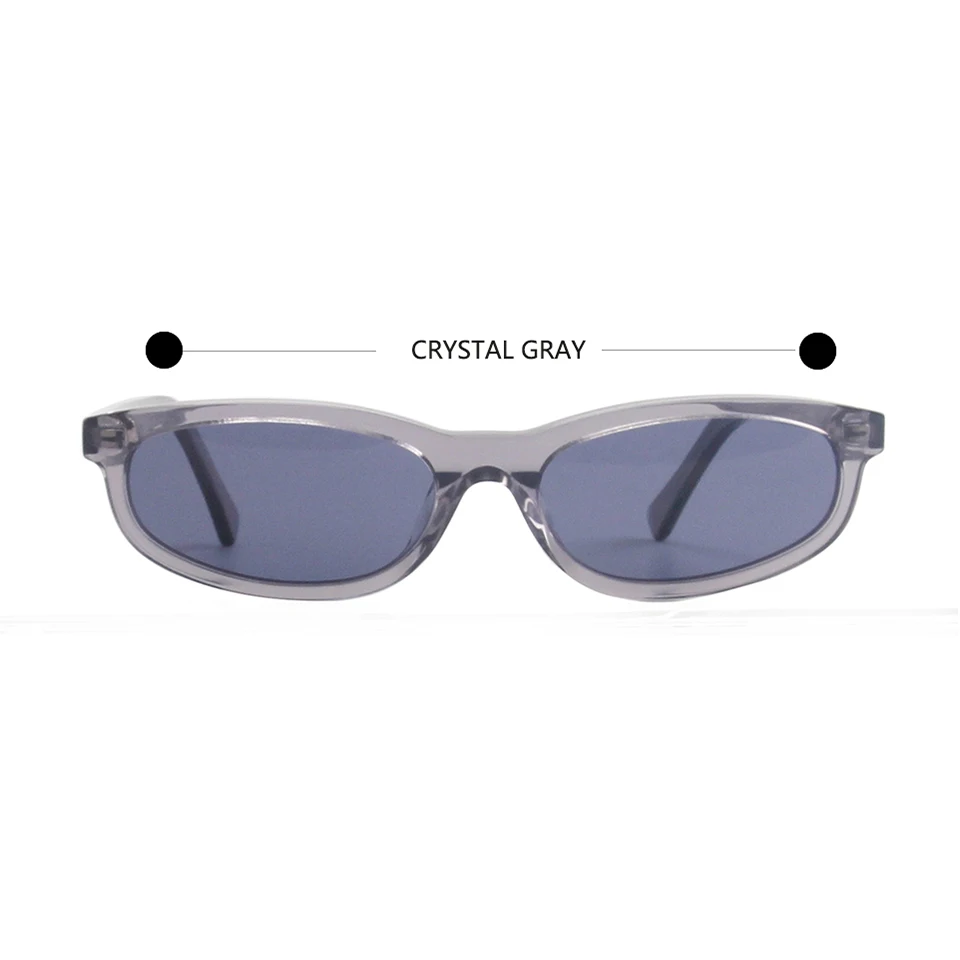Stylish Acetate Narrow Slim Frame Sunglasses Polarized Shades Women's Eyewear HIP-POP UV400 Protection lunettes de soleil homme view 4
