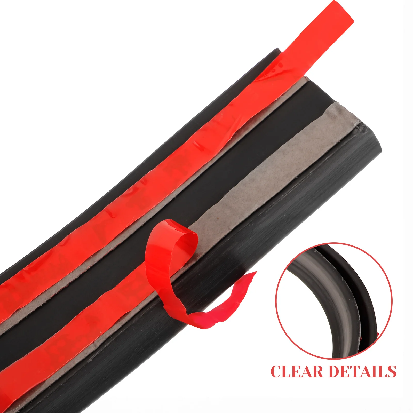 

Resin Fiber Car Spoiler Flexible Universal Rear Roof Spoiler Vehicle Tail Wing Stabilizer No Drilling Auto Exterior Car