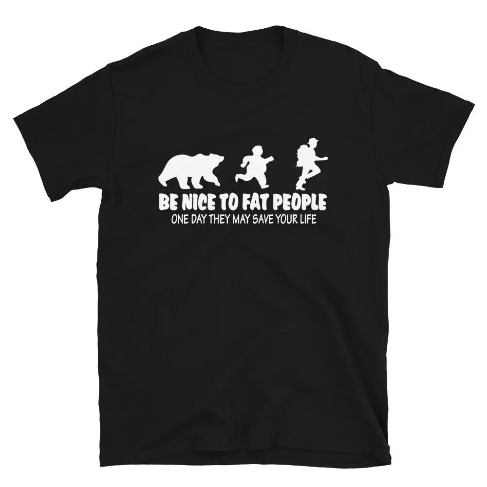 

Camping Hiking Funny Bear Attack Tee Fat People Save Your Life Camp TShirt