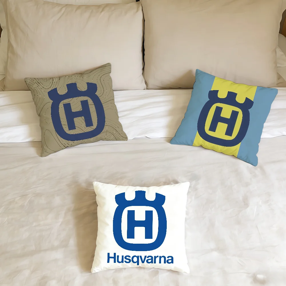 H-Husqvarna-ES Logo Fashion cushion cover Home Office Birthday Anniversary Gifts Soft Skin Friendly Cushion Cover