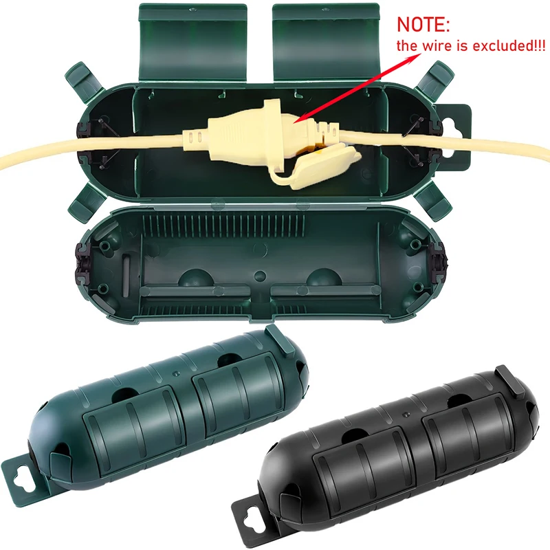 2pcs Outdoor Protective Cover Seal Weatherproof Connection Box for Protect Outdoor Outlet Plug Socket Decoration Light