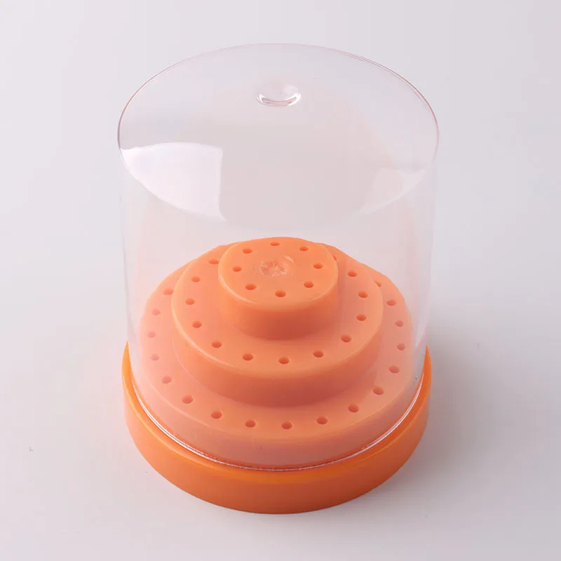 48 buracos caixa de broca do prego titular lixa cabeça expositor rack armazenamento fresa para manicure ferramenta e acessório