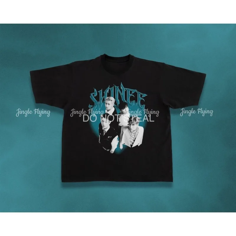 Shinee Hard Shirt Tour Merch Альбом Light Stick Держатель для фотокарточек Шпилька-баннер Ремешок Укороченный ретро-футболка Bootleg