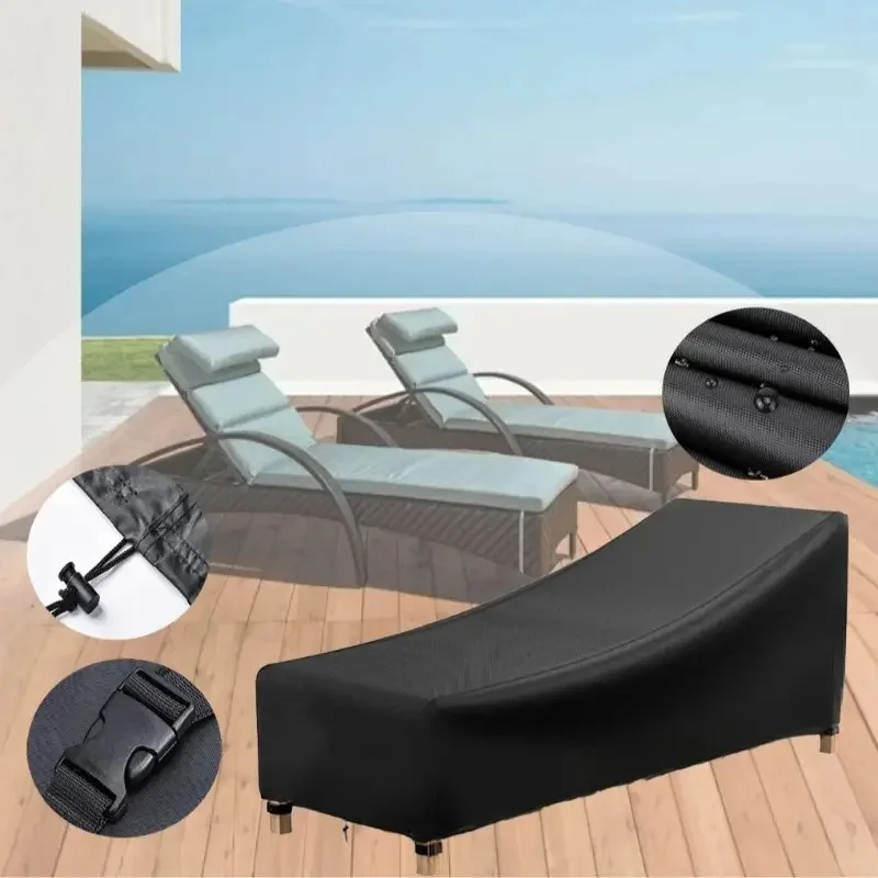 Heavy Duty Outdoor Lounge Chair Covers - Durable Oxford Fabric,  All-Season Patio & Poolside Protection, Patio Furniture Cover